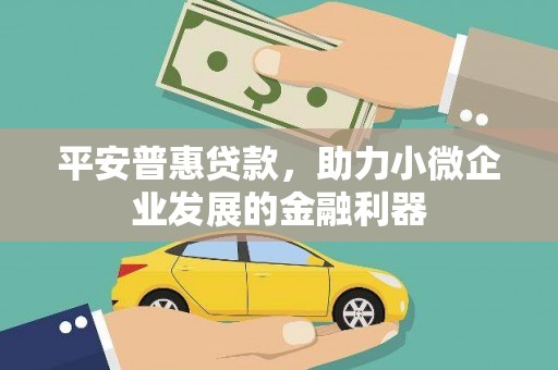 三沙平安普惠贷款，助力小微企业发展的金融利器
