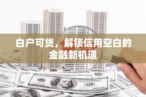 三沙白户可贷，解锁信用空白的金融新机遇