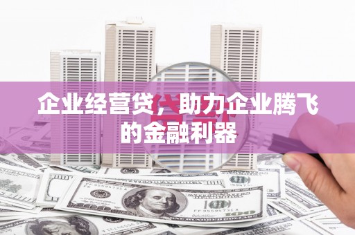 三沙企业经营贷，助力企业腾飞的金融利器