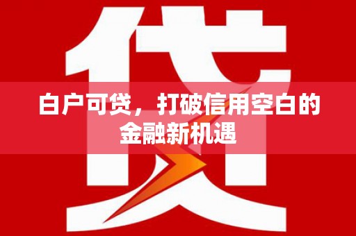 三沙白户可贷，打破信用空白的金融新机遇