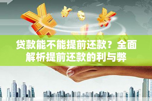 三沙贷款能不能提前还款？全面解析提前还款的利与弊